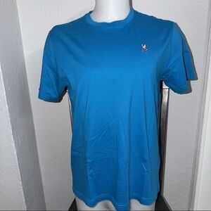 Physco Bunny Men's Short Sleeve Tee Shirt Blue Size 6 Embroidered Logo